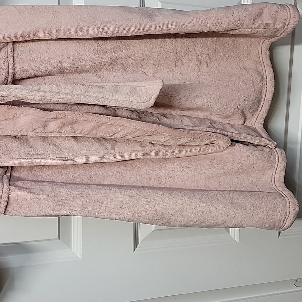 NORDSTROM NWT PLUSH BATHROBE PINK PUFF SIZE SMALL - Picture 3 of 11